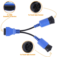 TTXSPP OBD 6 + 9Pin J1708 + J1939 Cable adaptador para camión de servicio pesado para Amazon Blockbuster Rubber OBD2 OBD-II 16 máquina electrónica