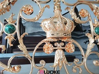TLK Rampe d'escalier intérieure haut de gamme de luxe en laiton couleur cuivre antique