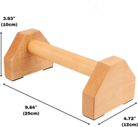 Anti-dérapant, 2 pièces, équipement de fitness et de calisthénie, barres de pompes empilables en bois, barres de pompes parallèles pour l'équilibre