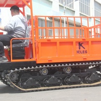 Dumper sur chenilles haute performance de 5 tonnes |   Camion léger 4x4 à chargement automatique, chenillard diesel, certification CE, nouvelle norme Euro 4