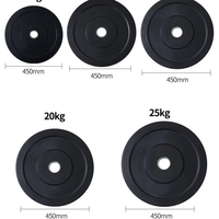 Haltères et barres d'haltères antidérapants pour la musculation à domicile, entraînement de musculation, haltères olympiques de 1,25 à 25 kg