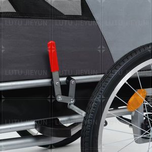 बड़े कुत्तों के लिए अतिरिक्त-बड़े मजबूत और टिकाऊ फोल्डेबल पालतू बाइक ट्रेलर ओम अनुकूलन योग्य तीन पहिया लोहा सामग्री ओएम - Product Image 6