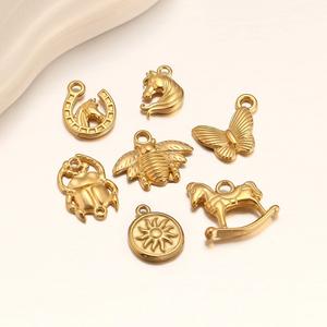 Chaud En Acier Inoxydable Chanceux Fer À Cheval Abeille Papillon Charmes Soleil Guitare Pendentif pour Collier Bracelet Boucle D'oreille Fabrication De Bijoux Trouver - Product Image 5