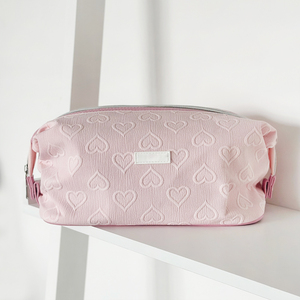 กระเป๋าเครื่องสำอางแบบขยายได้ รุ่นใหม่ ปี 2026 น่ารัก เรียบง่าย สีชมพูอ่อน รูปหัวใจ - Product Image 6