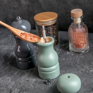 Macinapepe in Legno Massello da 5 Pollici, Macina Spezie Colorato per Cucina Domestica, Sale Marino e Pepe, in Legno di Gomma, Qualità Professionale - Product Image 2