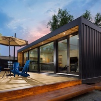 Maison conteneur en acier durable à assemblage rapide, design moderne, préfabriquée à énergie solaire pour chantier de construction, hôtel, chambre d'hôtes