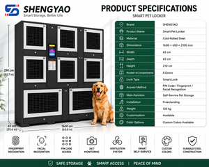 Armario Inteligente para Mascotas 2026 con Monitoreo por Aplicación, Gabinete de Almacenamiento Ventilado de 8 Puertas para Autoservicio en Restaurantes y Lugares Públicos - Product Image 3