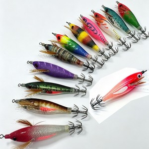 Leurre de pêche en mer en forme de calamar lumineux, 8cm 6g, hameçon BKK, crevette artificielle, appât dur - Product Image 1