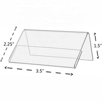 Petit présentoir de prix en acrylique incliné pour comptoir, plaque de nom, porte-carte de table, porte-étiquette
