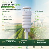 Estación Meteorológica Ultrasónica Compacta Inteligente 8 en 1 SenseCAP S800 para Agricultura, con Monitoreo de PM2.5, PM10, Ruido, RS485, Modbus e IP66 para Granjas