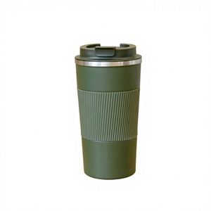 Tazas de Viaje de Acero Inoxidable de Doble Pared con Aislamiento, Personalizadas de Alta Calidad, con Funda de Silicona - Product Image 1