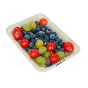 Plateau de service rectangulaire intelligent 2D de haute qualité personnalisé en usine directe bagasse de canne à sucre pour les fêtes à la maison et la cuisine - Product Image 2