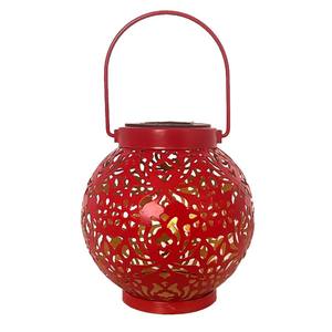 <b>Outdoor</b> IP65 Waterproof DC <b>Solar</b> LED Projection Lamp Remote Control Metal Shade Hanging <b>Lantern</b> for Garden Courtyard Decoration - Product Image 1