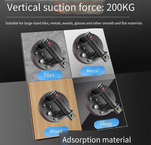 Herramienta Elevadora de Azulejos de Grado Industrial con Arranque y Parada Automáticos Eléctricos de 8'', Ventosa de Vidrio y Mármol de Alta Resistencia, Juego de 2 Ventosas Manuales para Azulejos - Product Image 3