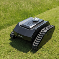 Tondeuse à gazon électrique sans fil multifonction à chenilles, télécommandée, avec batterie au lithium, 550 mm 800 mm
