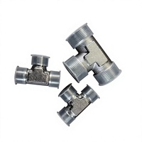 Raccord hydraulique droit à structure robuste en acier au carbone et acier inoxydable, connecteur haute pression