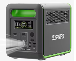 Station d'alimentation portable SAMAS 1200W (surprise 2400W) Générateur solaire à onde sinusoïdale pure LiFePO4 pour la maison, le camping et les situations d'urgence (UPS) - Product Image 6
