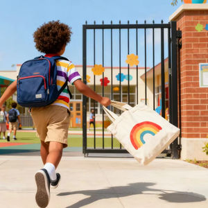 Sacs de courses en toile de coton uni réutilisables écologiques personnalisés avec logo imprimé - Product Image 2