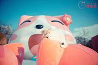 Chine Usine modèle gonflable personnalisé modèle de dessin animé gonflable Sakura Cat poupée pour sakura festival fête ou événement publicitaire