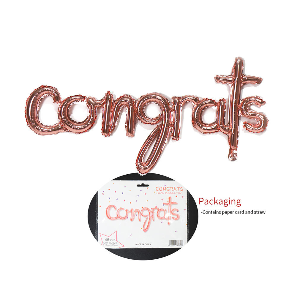 45inch Rose Gold Congrats