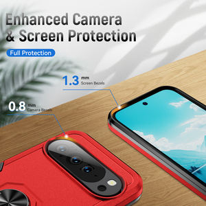 Funda Protectora 2 en 1 de TPU y PC con Anillo Magnético de 360 Grados, Recortes Precisos y Protección Total para Google <span class=keywords><strong>Pixel</strong></span> 10 Pro Max - Product Image 3