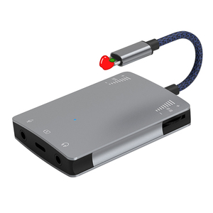 Bộ chuyển đổi âm thanh 3 trong 1 USB-C sang 3.5mm có sạc, thẻ âm thanh phát trực tiếp có micrô để phát sóng điện thoại - Product Image 2