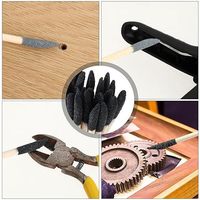 Vente chaude Double Tête Gaze Noire Gris Sable Outil De Polissage Des Ongles Bâton En Bois Pêche Sable Orange Bois Cuticule Poussoir