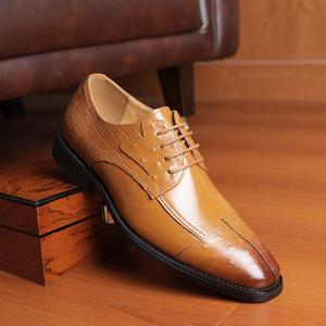 Chaussures habillées italiennes pas chères pour hommes, en cuir véritable, style classique, pour affaires, grandes tailles EUR 38-46 - Product Image 5