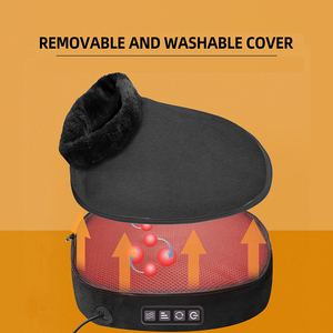 LUYAO 2 en 1 Shiatsu masajeador de pies y espalda con máquina de amasar con calor y almohadilla térmica calentador de pies cómodo - Product Image 3