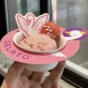 ถ้วยขนมหวานแบบใช้แล้วทิ้งทำจากเยื่อกระดาษ เกรดสำหรับอาหาร บรรจุภัณฑ์ไอศกรีม ครัวซองต์ ถ้วยย่อยสลายได้ทางชีวภาพ ถ้วยกระดาษชานอ้อย เกรดสำหรับอาหาร - Product Image 2