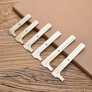 Mini <span class=keywords><strong>calibrador</strong></span> de latón con logotipo personalizado, Regla de medición <span class=keywords><strong>Vernier</strong></span> de doble escala, <span class=keywords><strong>calibrador</strong></span> portátil de 60/80100/120mm, regla de latón Vintage - Product Image 1