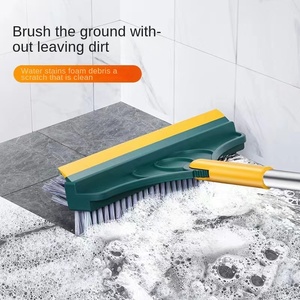 Floor Scrub <strong>Brush</strong> With Long Handle 3 in 1 Heavy Duty Stiff Bristle Floor <strong>Brush</strong> With Squeegee for Cleaning Bathroom <strong>Deck</strong> Tile - Product Image 4