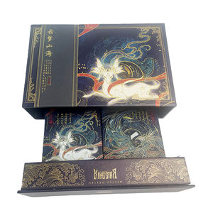 กล่องของขวัญไพ่หรูหรา - ขายส่งไพ่โป๊กเกอร์ 2 สำรับในกล่องไม้, ชุดไพ่โป๊กเกอร์โลโก้สั่งทำสำหรับโรงแรมและคาสิโน - Product Image 1