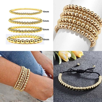 Perles d'espacement rondes en acier inoxydable de 2 mm, 2,5 mm, 3 mm, 4 mm, 5 mm, 6 mm, 7 mm, 8 mm, 10 mm, 12 mm pour la fabrication de bijoux et bracelets pour femmes