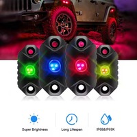 Luz LED AURORA de 12V en Aleación de Aluminio, Luz de Roca de 2 Pulgadas para Vehículos Todoterreno y Motocicletas