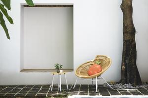 Chaise acupuncture arc-en-ciel moderne en osier plastique, vente en gros - Product Image 2