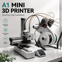 Impresora 3D Original Bamboolab A1 Mini Combo, Impresora FDM de Escritorio para el Hogar, Nivelación Totalmente Automática, Multicolor, Alta Velocidad