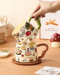 <span class=keywords><strong>Mug</strong></span> <span class=keywords><strong>personnalisé</strong></span> en gros avec graffiti de dessins animés, <span class=keywords><strong>mug</strong></span> animal de grande valeur avec couvercle, cadeau d'anniversaire pour filles, tasse à eau pour couples, pour petites amies - Product Image 5