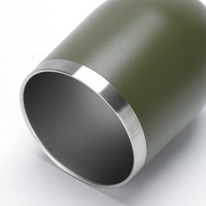 Thermos isotherme en acier inoxydable 304 à double paroi de 12 oz pour voiture, design coquille d'œuf, couleur vin rouge - Product Image 5
