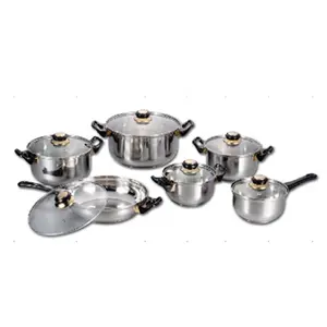 FIRST HORSE GOOD QUALITY STAINLESS STEEL COOKWARE SETS 12PCS