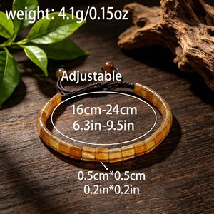Pulsera de Piedras Preciosas Naturales, Hecha a Mano con Cuerda Tejida, Ajustable, Unisex, Cristales Curativos, Joyería Minimalista Apilable - Product Image 6