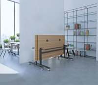 Table de formation pliante extensible moderne OMNI avec plateau rabattable en acier inoxydable pour usage commercial
