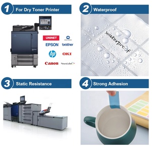 A3 Plástico Em Branco Adesivos para Impressora A Laser Digital Branco Fosco À Prova D' Água Auto-adesivo Etiqueta Adesiva Etiqueta - Product Image 3