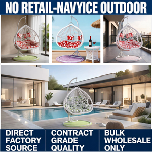 <span class=keywords><strong>Silla</strong></span> <span class=keywords><strong>Colgante</strong></span> Doble Tipo Huevo Estilo Boho, Fabricada en Fábrica, con Base, Cojín Floral de Ratán Blanco, Columpio para Exteriores Junto a la Piscina - Product Image 2