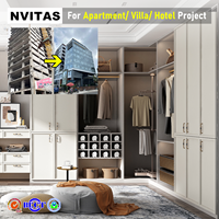 Armoire NVITAS en MDF, armoire à vêtements, casier, dressing, meubles de chambre à coucher pour hôtel, appartement, villa, projet