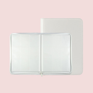 Classeur de cartes à collectionner en cuir PU rose et blanc personnalisé avec <span class=keywords><strong>pages</strong></span> intérieures, pour cartes Pokémon TCG et Sport Toploader, 4, 9 ou 12 pochettes, pour filles - Product Image 1