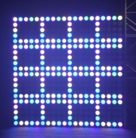 Anneaux lumineux à matrice avec lumière led, éclairage multicolore, 5x5 RGB
