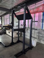 Utilisation à domicile commerciale en acier Smith Machine Power Rack Attachement Multi-Fonction Squat Rack Cage Musculation Triceps Poitrine
