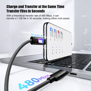 Câble <span class=keywords><strong>de</strong></span> charge rapide lumineux RGB 7 couleurs avec coque squelette et fil lumineux pour une expérience <span class=keywords><strong>de</strong></span> charge LED à changement <span class=keywords><strong>de</strong></span> couleur - Product Image 2