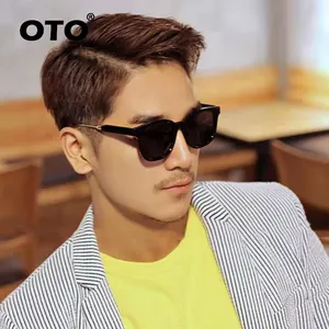 OTO 2022 new fashion korean style retro oval luxury mens sunglasses Polarized with logo maker on sunglasses women